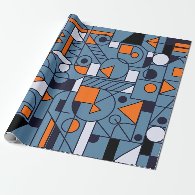 Papel De Presente Geometry minimalistic artwork retro poster with si (Desenrolado)