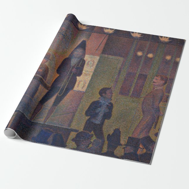 Papel De Presente Georges Seurat - Atração de Circo (Desenrolado)