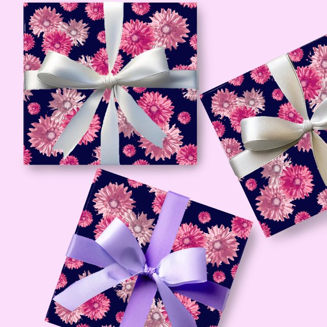 Papel De Presente Gerbera Margarida Rosa Bonita Floral (Criador carregado)