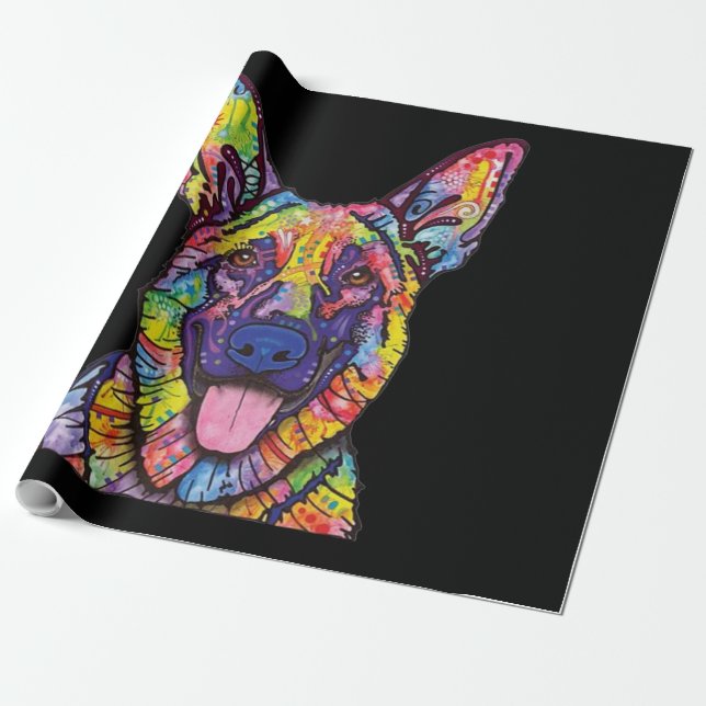 Papel De Presente German shepherd (Desenrolado)