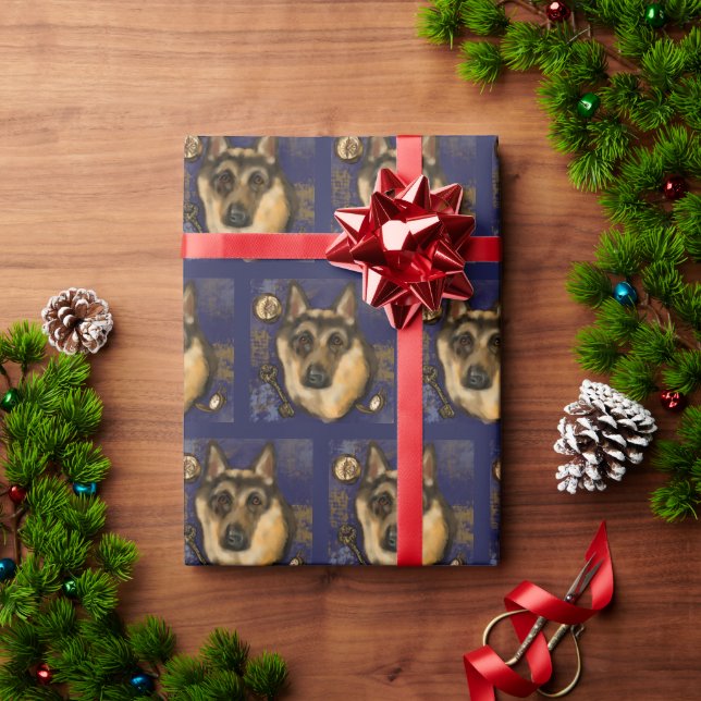Papel De Presente German shepherd (Presente de Natal)