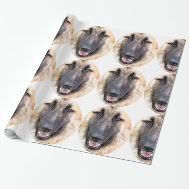PAPEL DE PRESENTE GERMAN SHEPHERD DOG (Desenrolado)