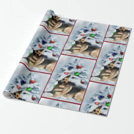 Papel De Presente German shepherd Natal