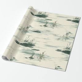 Papel De Presente Ghostly Pond Spring Wrapping Paper