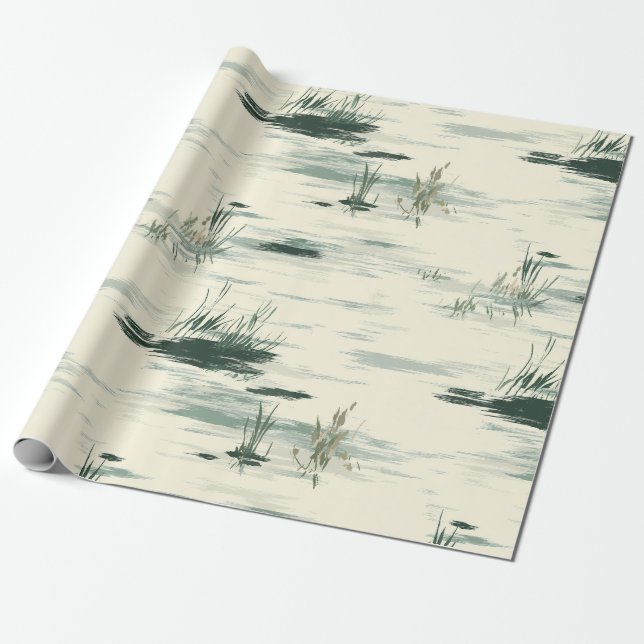 Papel De Presente Ghostly Pond Spring Wrapping Paper (Desenrolado)