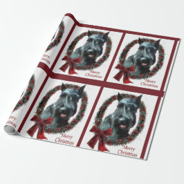Papel De Presente Giant Schnauzer Natal