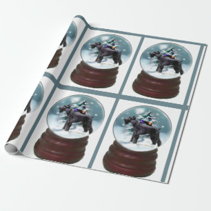 Papel De Presente Giant Schnauzer Natal