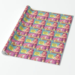Papel De Presente Giantess em um vestido da lavanda