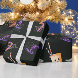 Papel De Presente Gift de Dia das Bruxas Bonito e Spooky