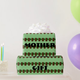 PAPEL DE PRESENTE GIFT _MOTHER_LETTER_TREE_GREEN_SAGE_BROWN_BLACK WR
