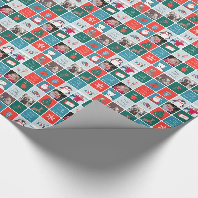 Papel De Presente Giftwrap de fotos de feriado Jingle e Mingle (Ponta)