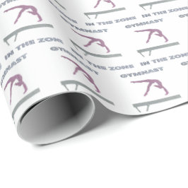 Papel De Presente Ginástica Na Ginástica Do Feixe De Balanço Da Zona