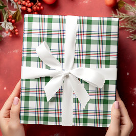 Papel De Presente Ginga Clássica Tradicional Vermelho Verde Azul Bra