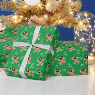 Papel De Presente Ginger Cookie Engraçado Feliz Natal Espanhol