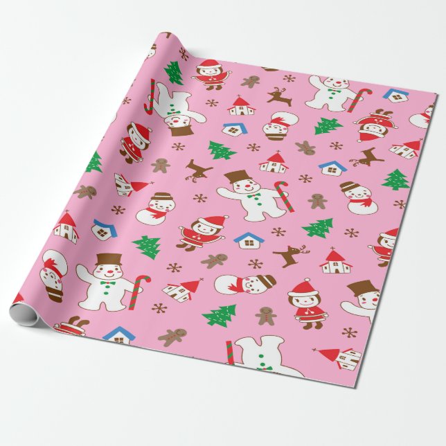 Papel De Presente Gingerbird Joy (Desenrolado)