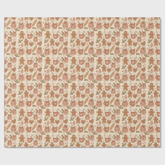 Papel De Presente Gingerbread Joy