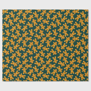 Papel De Presente Gingercake Cookie em verde