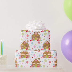 Papel De Presente Gingercake House - Design de Natal Whimsso