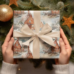 Papel De Presente Gingercake House Snowy Christmas<br><div class="desc">Este papel de embrulho festivo apresenta belas casas de pão-de-gengibre ilustradas cercadas por verde e neve de inverno, em delicada coloração d'água, acrescentando um doce toque aos seus cartões de natal. Perfeito para embrulhar presentes para entes queridos, este papel de embrulho traz alegria de férias aos seus presentes, combinando modos...</div>