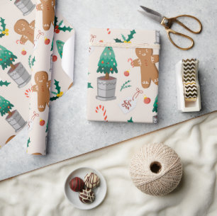 Papel De Presente Gingercake Man Candy Candi Natal