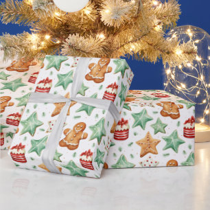 Papel De Presente Gingercake Men Cutout Cookies Natal moderno
