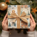 Papel De Presente Gingerpão Homens e Casa Snowy Christmas<br><div class="desc">Este papel de embrulho festivo apresenta lindamente ilustrado gengibre, homens e casas de gengibre em delicada cor d'água, acrescentando um doce toque aos seus cartões de natal. Perfeito para embrulhar presentes para entes queridos, este papel de embrulho traz alegria de férias aos seus presentes, combinando modos clássicos de Natal com...</div>