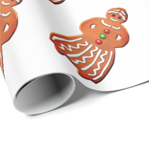 Papel De Presente Gingerpão mulher biscoito avó