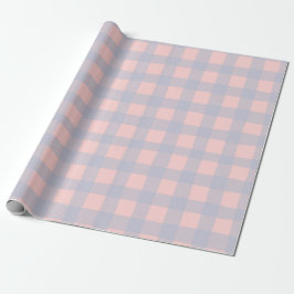 Papel De Presente Gingham Check Pattern with White Speckles