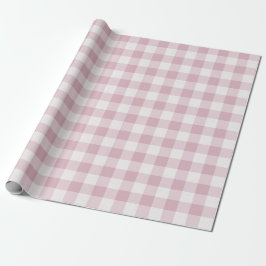 Papel De Presente Gingham Rosa