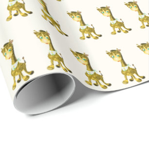 Papel De Presente Girafa Bestiça - Doce - Escolha Cor