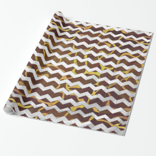 Papel De Presente Girafa Brown e impressão amarelo