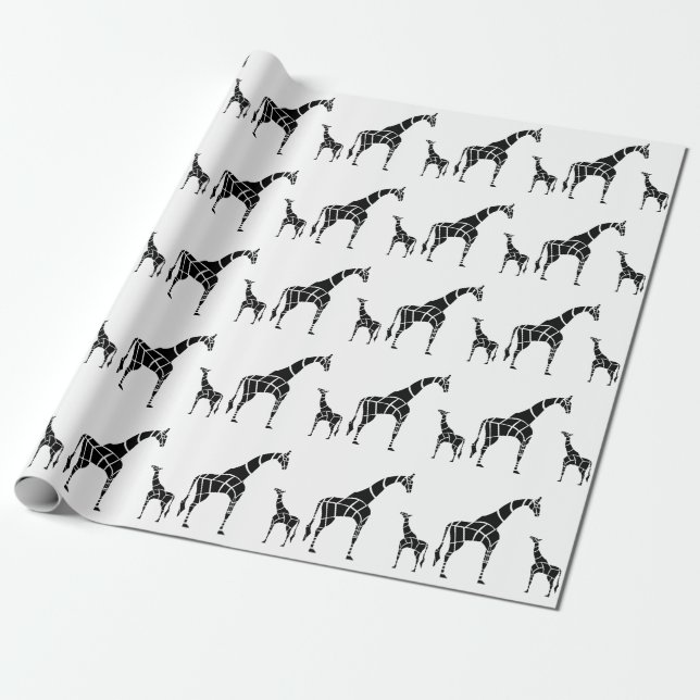Papel De Presente Girafa com vitela (Desenrolado)