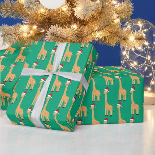 Papel De Presente Girafa do Papai Noel