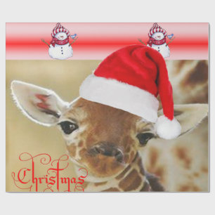 Papel De Presente Girafa Wraping Paper Natal