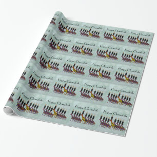 Papel De Presente Girafas Chanukah Menorah