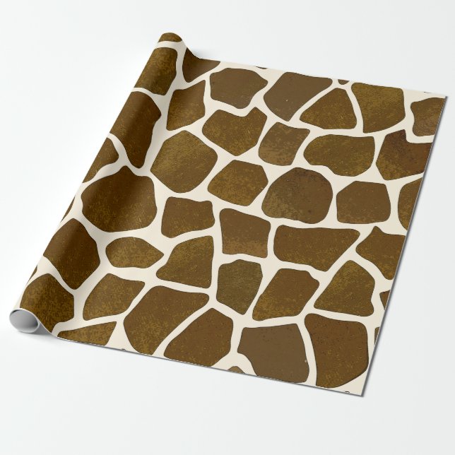 Papel De Presente Giraffe Impressão All-Occasion Specialty Wrap (Desenrolado)