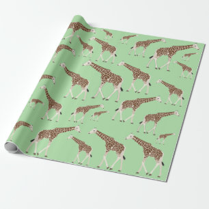 Papel De Presente Giraffe Jungle Safari Animal