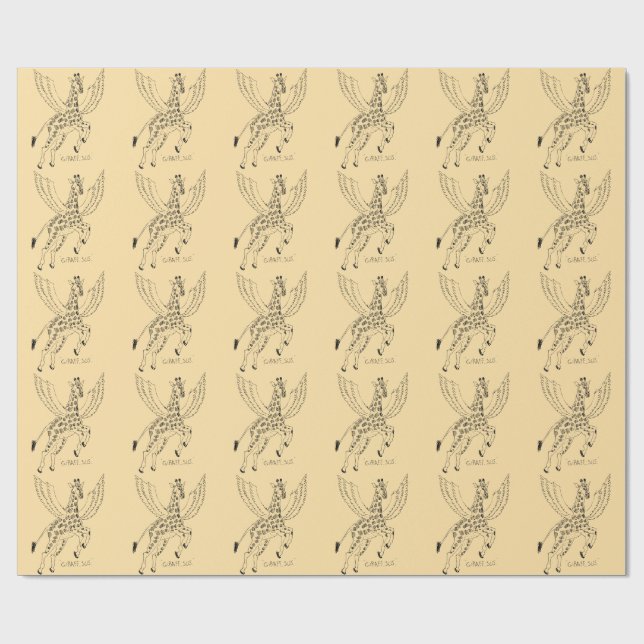 Papel De Presente Giraffe + pegasus = Giraffsus (Aberto)