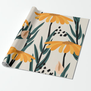 Papel De Presente Girassóis amarelos