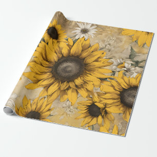 Papel De Presente Girassol