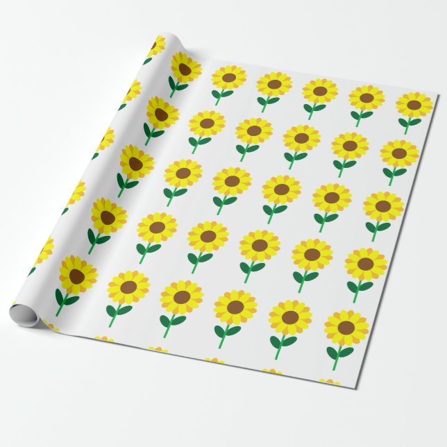 Papel De Presente Girassol (Desenrolado)
