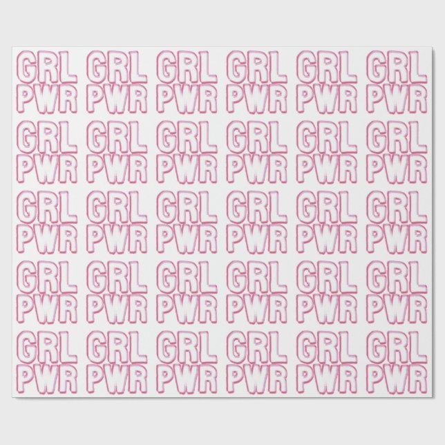 Papel De Presente Girl Power Lettering (Aberto)
