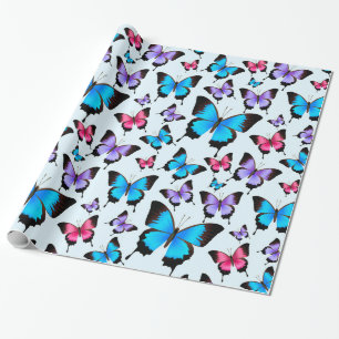 Papel De Presente Girlie Girly Borboleta Borboletas Diversão Elegan