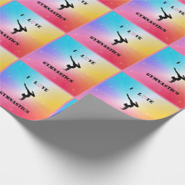Papel De Presente Girls Rainbow "I Love Gymnastics"