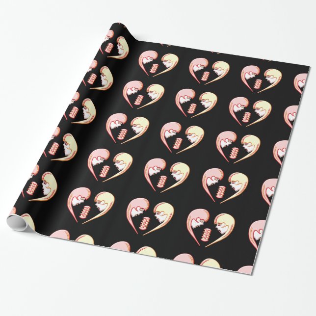 Papel De Presente Girly BFF Karaoke Love Heart (Desenrolado)