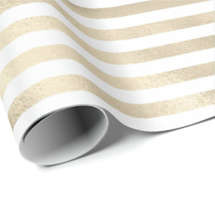 Papel De Presente Girly Glam Dourados Stripes