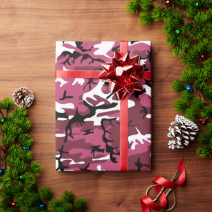 Papel De Presente Girly Pink Camo