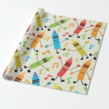 Giz Crayons Dançantes Kawaii Com Notas Musicais
