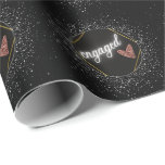 Papel De Presente Glam Black e Silver Engajados<br><div class="desc">Design de glamour engajado. Elegante e moderno!</div>