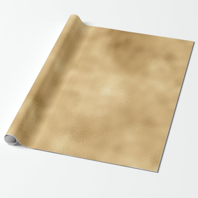 Papel De Presente Glam Dourado (Desenrolado)
